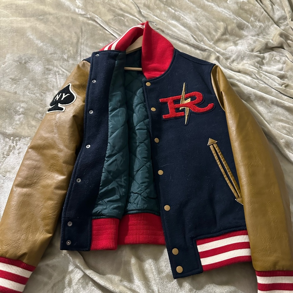 Superdry Navy and Red Varsity Jacket